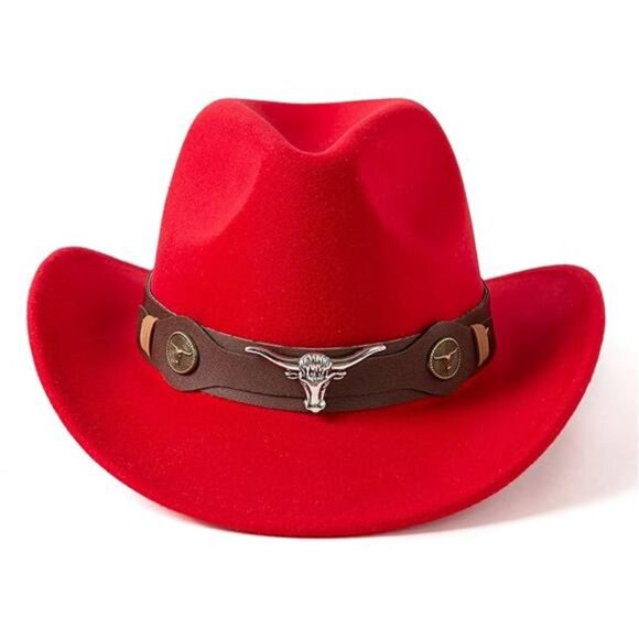 Gossifan Classic Womens Western Cowboy Cowgirl Hats with Wide Belt main image 5